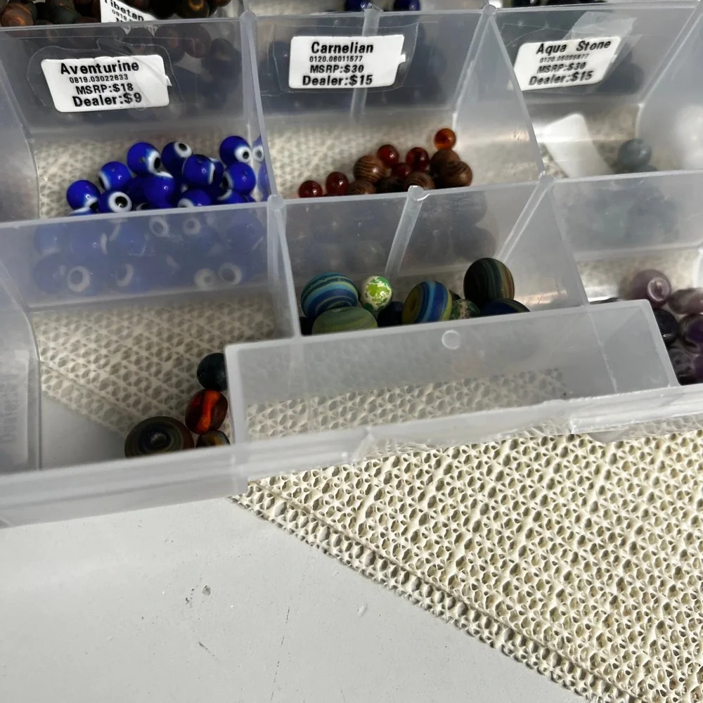 Gemstone Bead Lot Natural Stone Fluorite Quartz Obsidian Amethyst Jewelry Making